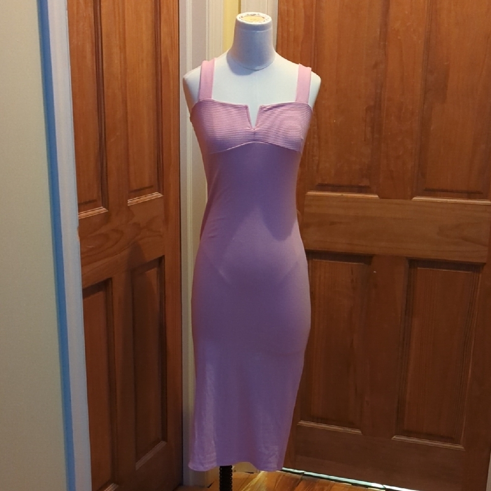 Pink Sleeveless Bodycon Dress